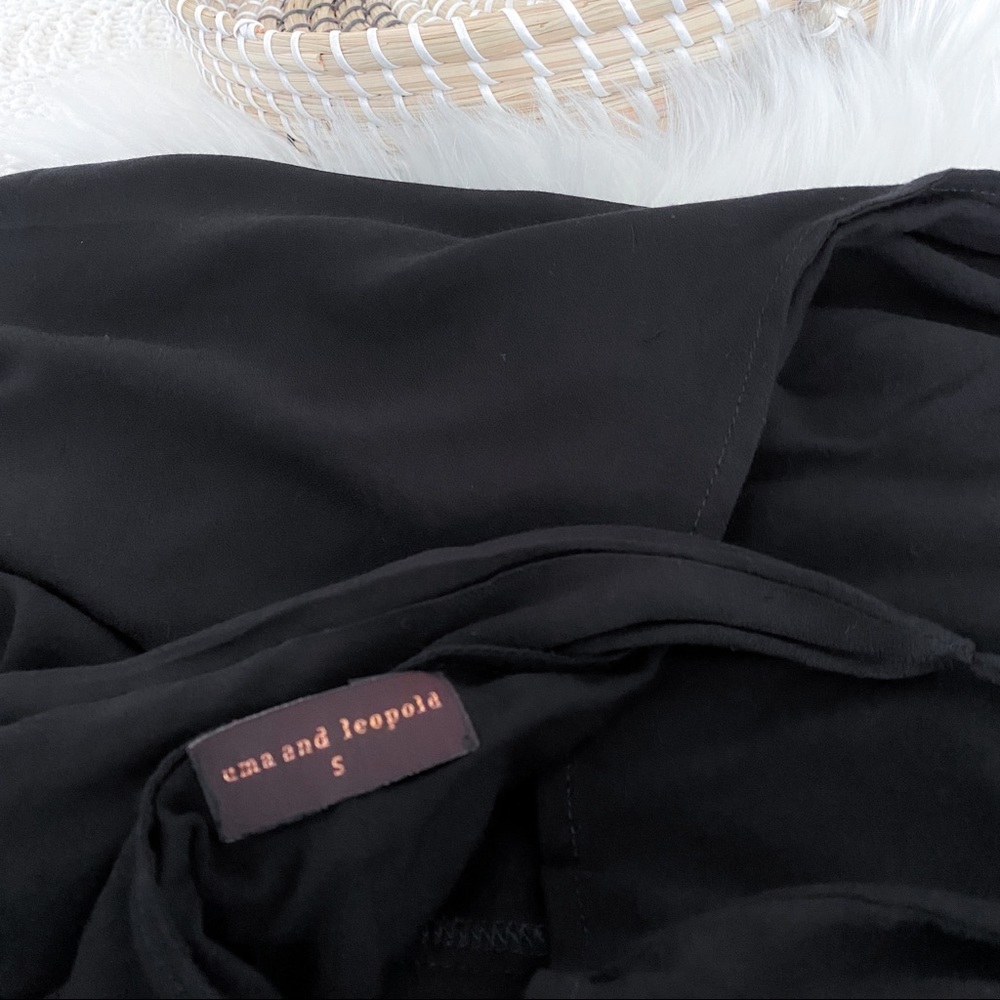 Black Slip Midi Dress with Spaghetti Straps - Picture 12 of 16